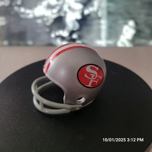 Casco profesional de bolsillo de 2 barras Riddell de los 49ers de San Francisco 1962 retroceso - Imagen 1 de 8