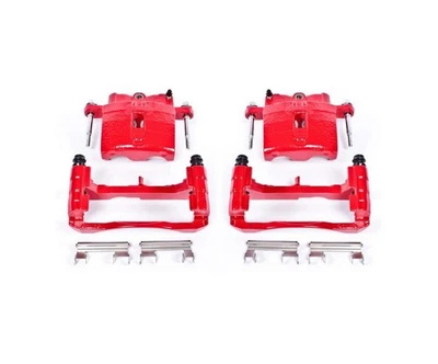 Nuevo PAR de pinzas de freno delanteras Powerstop S4728 Chevy GMC GMT800 rojo con recubrimiento en polvo Foto 1 de 4