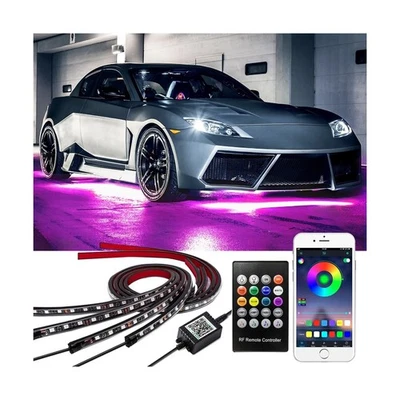 RGB Car Underglow Kit with App RF Remote IP67 Waterproof Music Sync 12V - Image 1 of 4