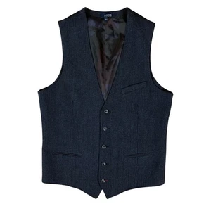 1901 Men’s Gray Pinstripe Wool Blend Formal Suit Vest Medium - Picture 1 of 4