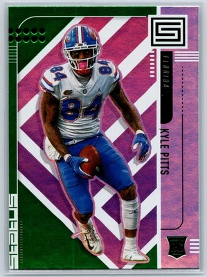 2021 Panini Chronicles Draft Picks Status Kyle Pitts Rookie Green Parallel #175 - Image 1 of 2