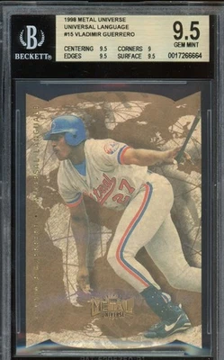 Skybox Metal Universe 1998 Vladimir Guerrero Jr #15 Universal Language BGS 9,5 Foto 1 de 2