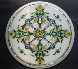 Marble Patio Side Table / Marble Coffee Table Top / Marble End Table Top 15x15" - Picture 1 of 4