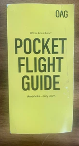 Pocket Flight Guide OAG AMERICAS July 2025! Paperback Book - Picture 1 of 1