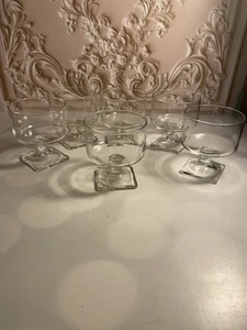 CORDIAL, PONY, LIQUEUR CLEAR GLASS SET. APPERTIFS, AFTER DINNER DRINKS, CHEERS! - Picture 1 of 5