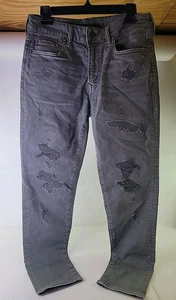 American Eagle Out Herren grau Standard Fit Hose Airflex Größe 29x32. - Bild 1 von 17