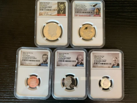 2020 S 10 COIN SILVER PROOF SET - NGC PF70 DCAM EARLY RELEASES (+ 2020 W NICKEL) Cover