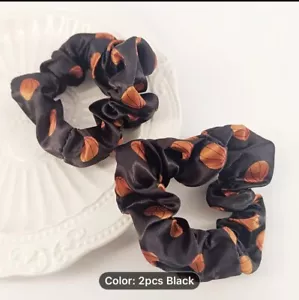 Basketball Cheer Hair Scrunchies for Hair - 2Pcs Baskteball Print - Picture 1 of 1