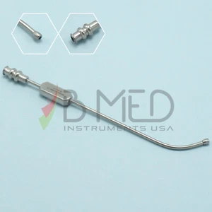 Tubo di aspirazione cannula sinusale grado OR 2,5 mm curvo ingresso strumenti impianti dentali - Foto 1 di 2