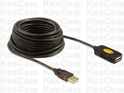 KESCOM Delock 82446 USB 2.0 Stecker auf Buchse aktive Verlängerung 10m