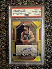ALPEREN SENGUN 2022-23 PANINI PRIZM GOLD SIGNATURES 10/10 PSA 10 10 AUTO
