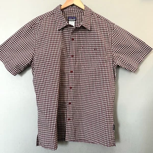 Camisa PATAGONIA Roja Blanca Botón a Cuadros Mezcla Algodón Exterior Hombre Talla Grande!!!! - Imagen 1 de 7