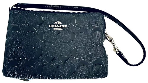 ORGANIZER DA POLSO COACH SIGNATURE NUOVO SENZA ETICHETTE ZIP CONO DORATO #F65752