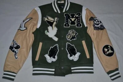 Autêntica Jaqueta Jordan Craig Fallen Angels Varsity Pinho Nova em Folha Todos os Tamanhos - Imagem 1 de 4