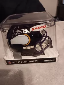 Cris Carter signed Minnesota Vikings Speed Mini Helmet - Picture 1 of 6