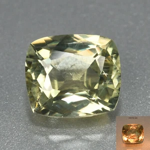2.00 Ct Perfect Cushion 7.8 x 6.8 MM 100% Natural Olive Green to Red Diaspore - Picture 1 of 5