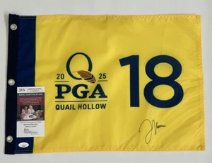 Justin Thomas Signed Autographed 2025 PGA Championship Flag Quail Hollow JSA COA - Picture 1 of 2