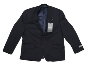 Van Heusen Classic Fit Suit Jacket Blazer Navy Blue Mens 44S - Picture 1 of 10