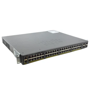 CISCO CATALYST 2960 WS-C2960X-48FPS-L V04 48-PORT MANAGED SWITCH - Picture 1 of 5