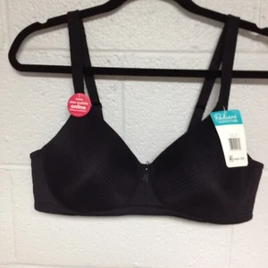 Reggiseno senza ferretto Radiant By Vanity Fair Comfort taglia 40B nero con spalline convertibili 2 vie - Foto 1 di 10