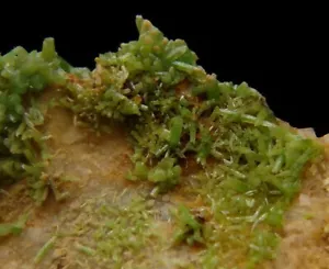 PYROMORPHITE - green crystals - FRANCE Vosges Steinbach Schletzenburg /pk503 - Picture 1 of 16