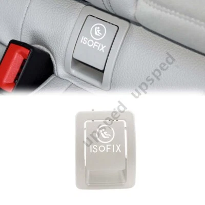 Gray Child Seat Hook Anchor ISOFix Cover For Benz C Class W205 C200 C300 C350 - Image 1 of 4