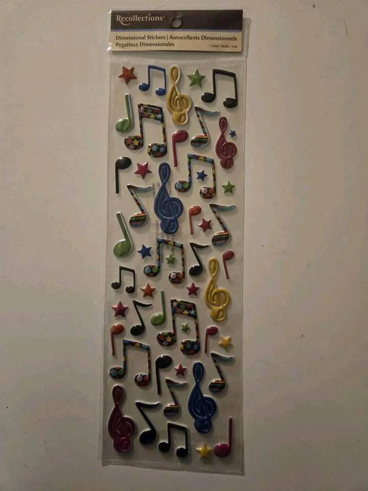 Recuerdos MUSICALES COLORIDOS 🎼 NOTAS Pegatinas Álbumes de Recortes  Foto 1 de 1
