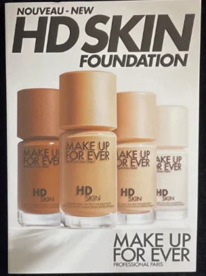 Make Up For Ever HD Skin Foundation, 4-Shade Sample Card New Sealed - Image 1 of 3