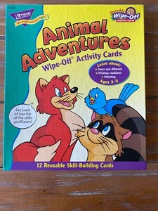 TREND Animal Adventures Wipe -Off Activity Cards ages 3-5 - Picture 1 of 2