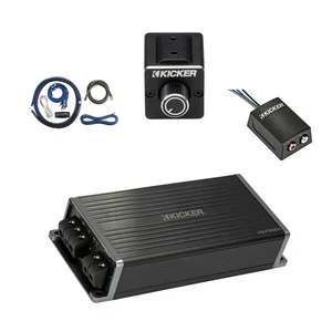 Kicker KEY5001 500W Mono Amplifier w/Kit, Dual Remote, Stereo Output Converter - Picture 1 of 5