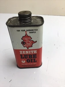 Vintage Zenith lube oil can. Almost Full of Oil - Picture 1 of 11