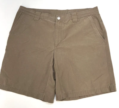 Pantalones Cortos Columbia Sportwear Cremallera Frente Plano Algodón/Nylon Bolsillo X para Hombre 38 Marrón Foto 1 de 4