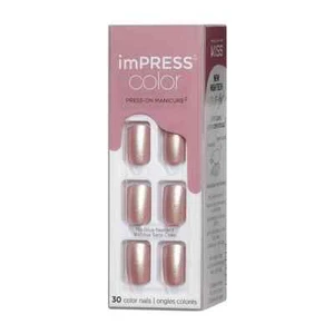 2 pks KISS Impress Color Press on nails. 30 p/pk. Total of 60 Pink #350 - Picture 1 of 1