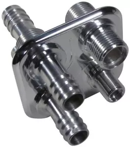 TBI BH14CP-PO - 4 Way Square A/C & Heat Bulkhead -W/Push On Heater Fittings - Bild 1 von 3