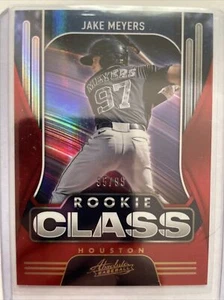 2022 Absolute Baseball Jake Meyers Rookie Class Red Spectrum /99 ASTROS - Picture 1 of 2