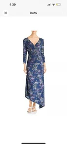 INGRID & ISABEL Womens Navy Asymmetric Hem Pullover Maxi Dress Maternity Large - Picture 1 of 9