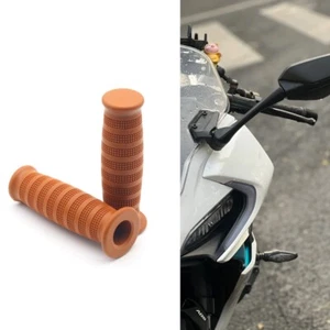 2pcs Motorcycle Handlebar 7/8'' 22mm Universal Grips HandGrips Cafe Racer Bobber - Picture 1 of 4
