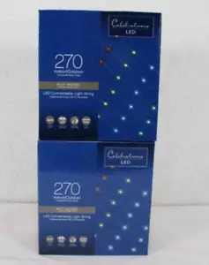 2 Pack Celebrations LED Multi Color Big Seed 90 FT 270 Lights Connectable NEW - Picture 1 of 6
