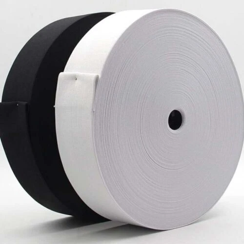 Flat Elastic 1¼,1½,2,3 inch -19/25/32/38/50/75mm Wide Black White Sewing Crafts - Image 1 of 1