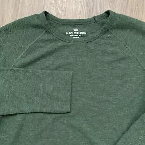 T-shirt Mack Weldon Warmknit waffle grande verde misto lana manica lunga termica - Foto 1 di 7