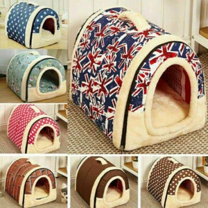 Haustier Soft Bett Hundebett Höhle Katze Nest Abnehmbar Warm Hund Kennel Haus A9 - Bild 1 von 23