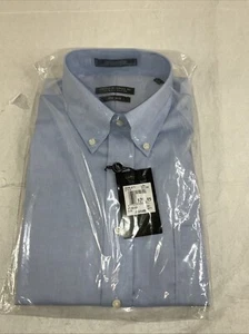 Forsyth of Canada Non Iron LS Shirt Mens Blue 2 Ply 80’s 100% Cotton - Picture 1 of 5