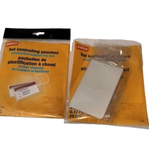 Staples Hot Laminating Pouches 5 mil Prepunched Luggage Tag Size 17473 - Picture 1 of 5