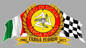  TARGA FLORIO 1906-1977 sticker vinyle laminé - Picture 1 of 1