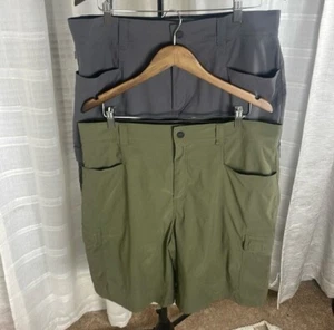 BUNDLE Orvis Men’s Tech Cargo Stretch Outdoor Green/Gray  Sz 36 SKU#403 - Picture 1 of 9