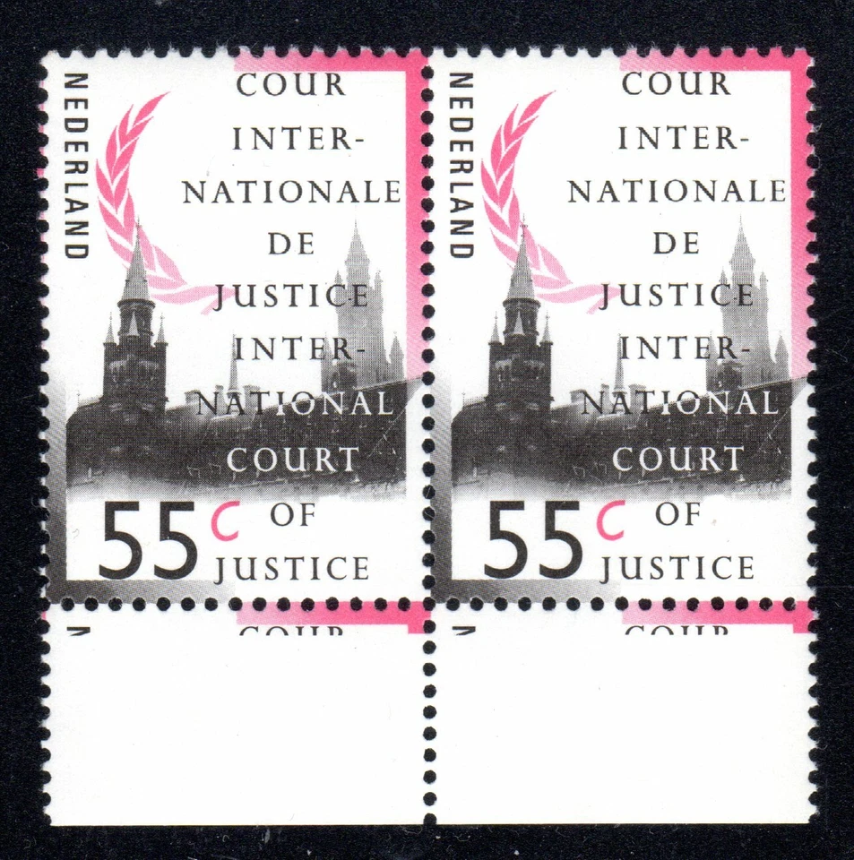 1989-94 Nederland SC# O48 - Peace Palace, The Hague - Pair - M-NH - Image 1 of 1