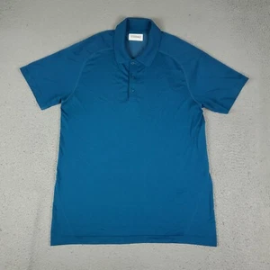 Lululemon Polo Shirt Mens Size Large Blue Tech Active Golf Short Sleeve * - Picture 1 of 9