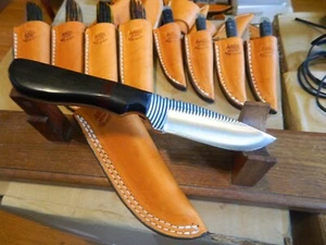 ANZA 12F CT POLISHED EBONY HANDLES BLADE IS FILESTEEL FULL TANG STRONG & SHARP - Picture 1 of 21
