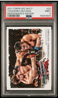 2011 Topps UFC Moment Of Truth Independence Edition Yoshihiro Akiyama RC PSA 9 - Image 1 of 3