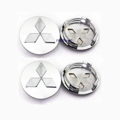 60MM Silver Car Wheel Rim Center Cap For Mitsubishi Eclipse Lancer Galant - Image 1 of 3